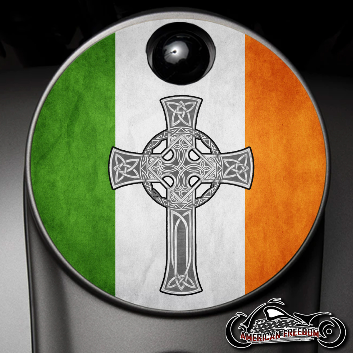 Custom Fuel Door - Irish Cross - Click Image to Close